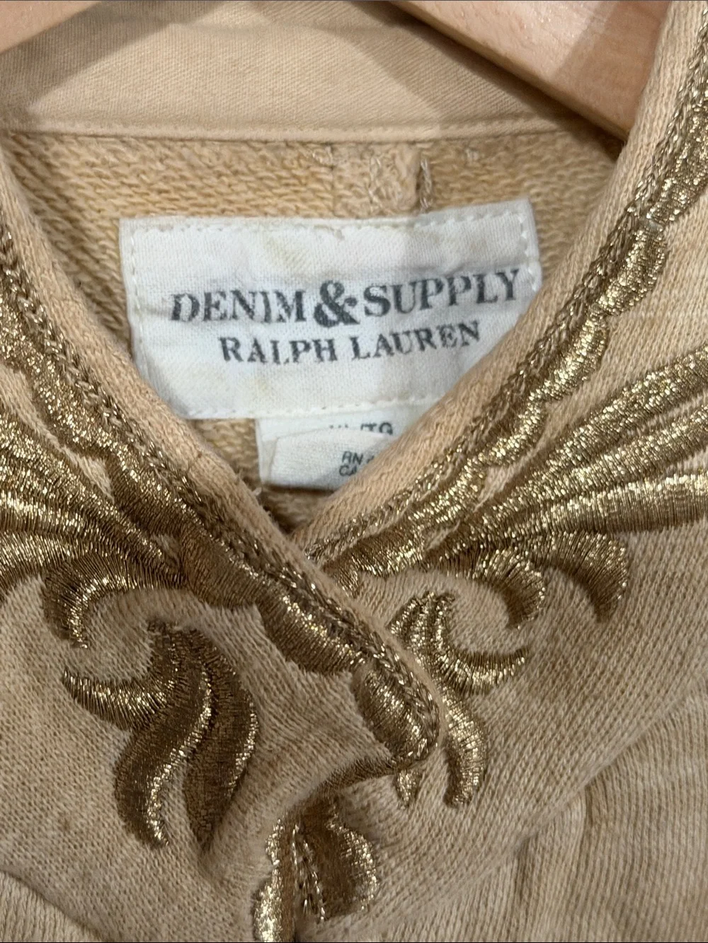 Denim & Supply Ralph Lauren Cream Military-Inspired Blazer